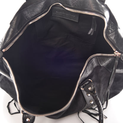 Balenciaga Chevre Canvas Classic Silver Hardware Weekender Black 7 of 13