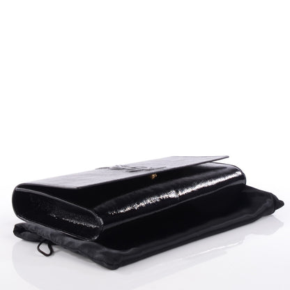 Saint Laurent Patent Monogram Large Belle De Jour Clutch Black 4 of 7