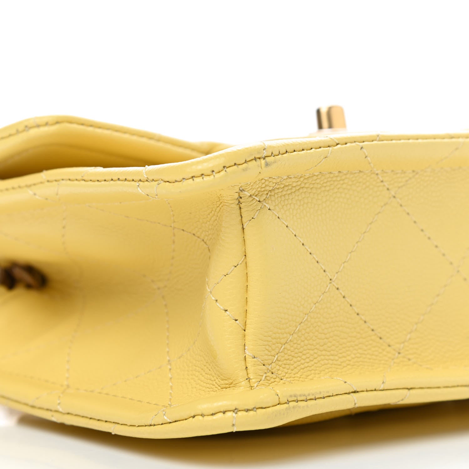 Chanel Caviar Quilted Mini Sweet Classic Flap Yellow 8 of 9