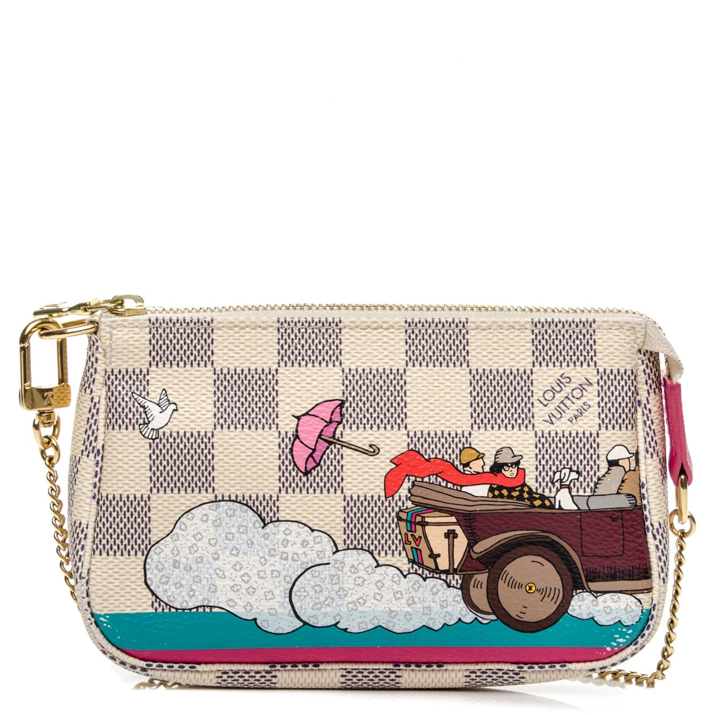 Damier Azur 2015 Christmas Animation Mini Pochette Accessories