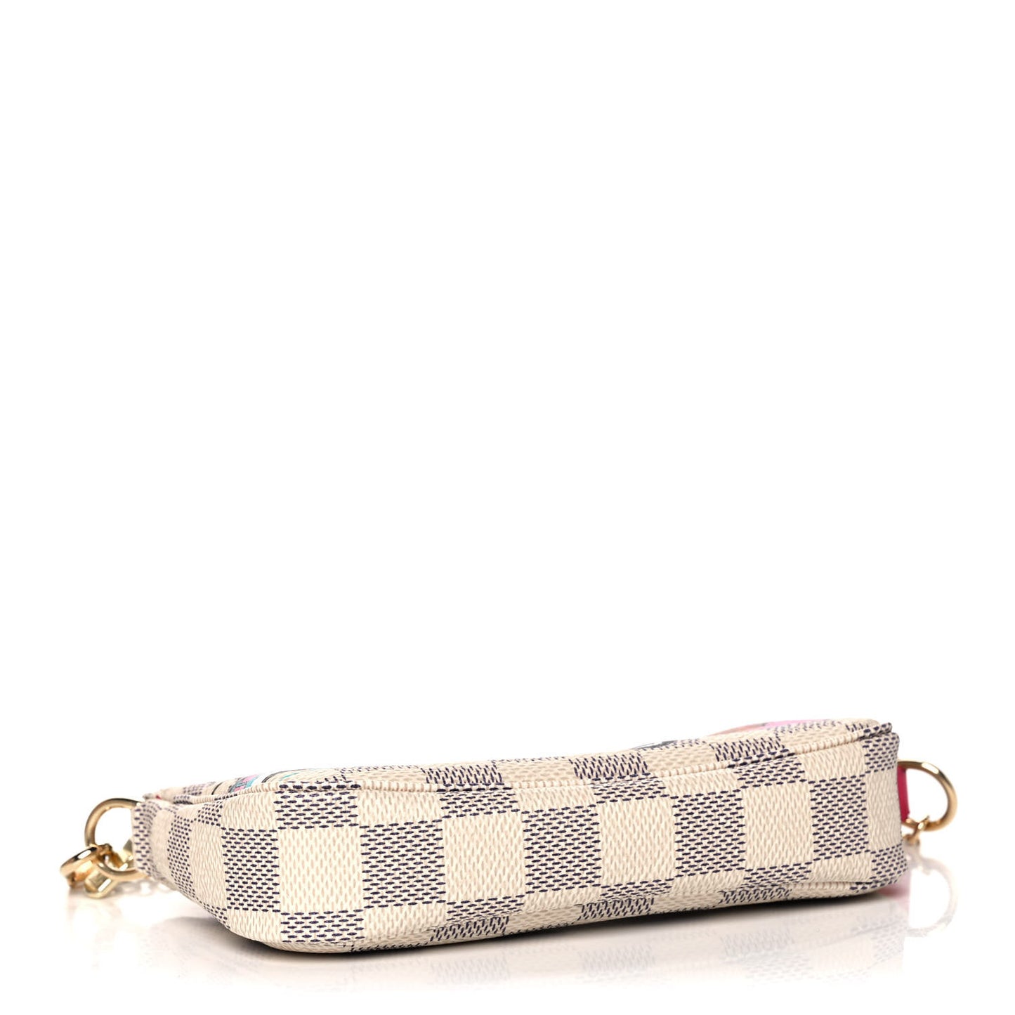 Damier Azur 2021 Christmas Animation Hollywood Mini Pochette Accessories Fuchsia