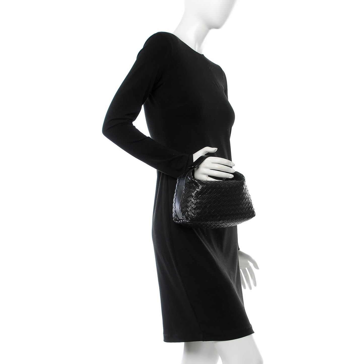 Nappa Intrecciato Large Cosmetic Case Black