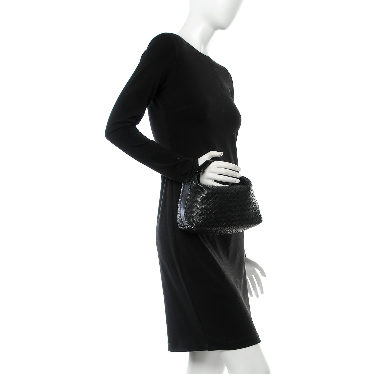 Bottega Veneta Nappa Intrecciato Large Cosmetic Case Black 2 of 8
