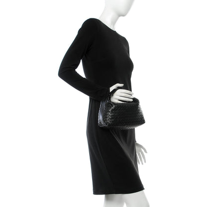 Bottega Veneta Nappa Intrecciato Large Cosmetic Case Black 2 of 8