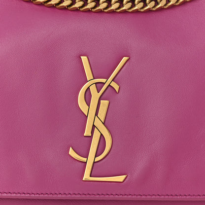 Saint Laurent Smooth Calfskin Suede Medium Reversible Monogram Kate Satchel Rose Rubis 23 of 35