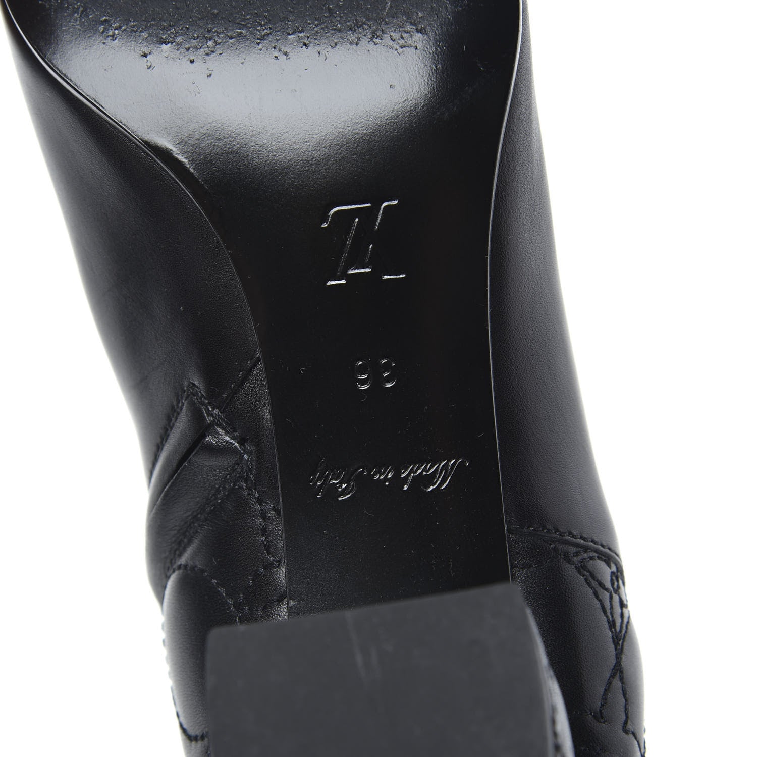 Louis Vuitton Lambskin Upstage Ankle Boots 36 Black 7 of 9
