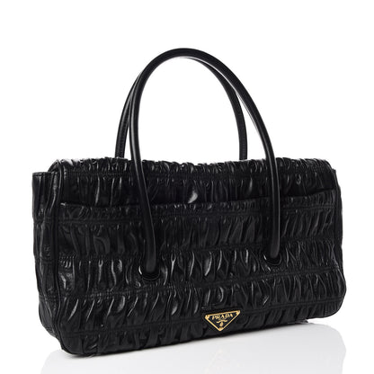 Prada Nappa Gaufre Flap Bag Black 3 of 10