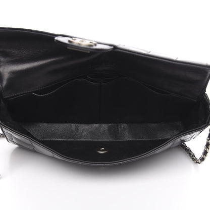 Chanel Patent Quilted East West Chocolate Bar Flap Black 5 of 14