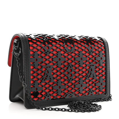 Louis Vuitton Patent Calfskin Laced Monogram Dauphine Chain Wallet Black 3 of 10