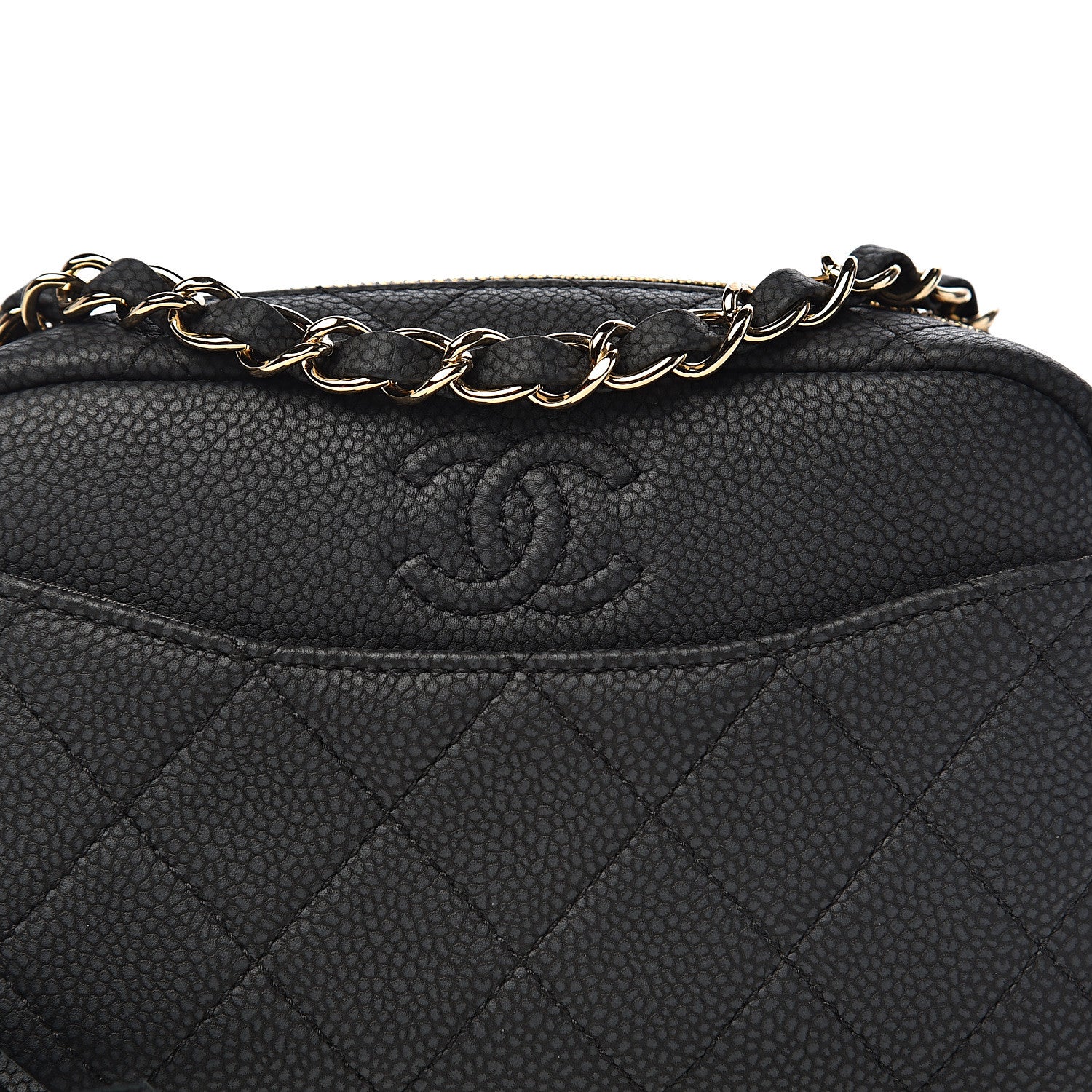 Chanel Iridescent Caviar Quilted Mini Coco Tassel Camera Case Black 10 of 10
