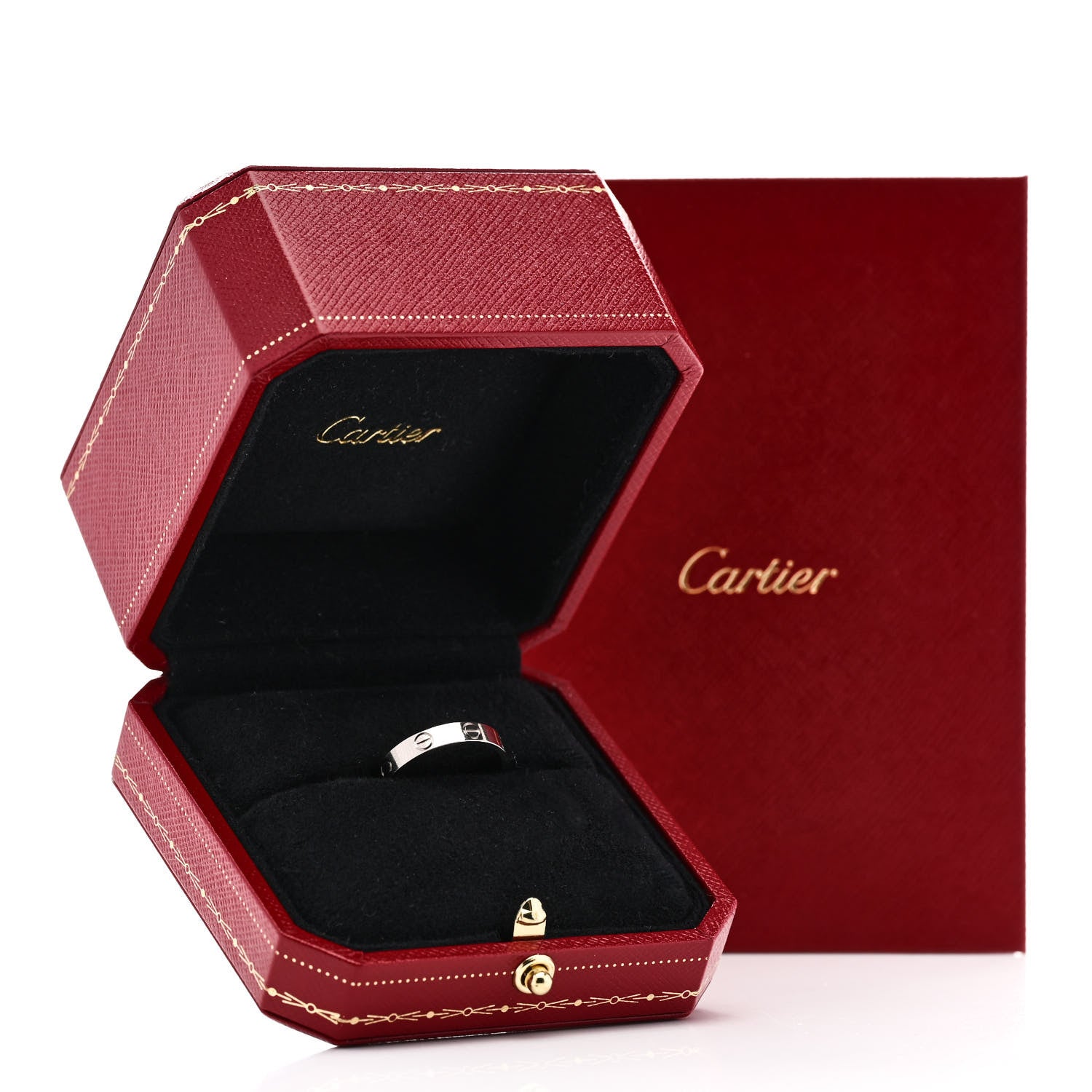 Cartier 18K White Gold 3.5mm LOVE Wedding Band Ring 54 7 5 of 5