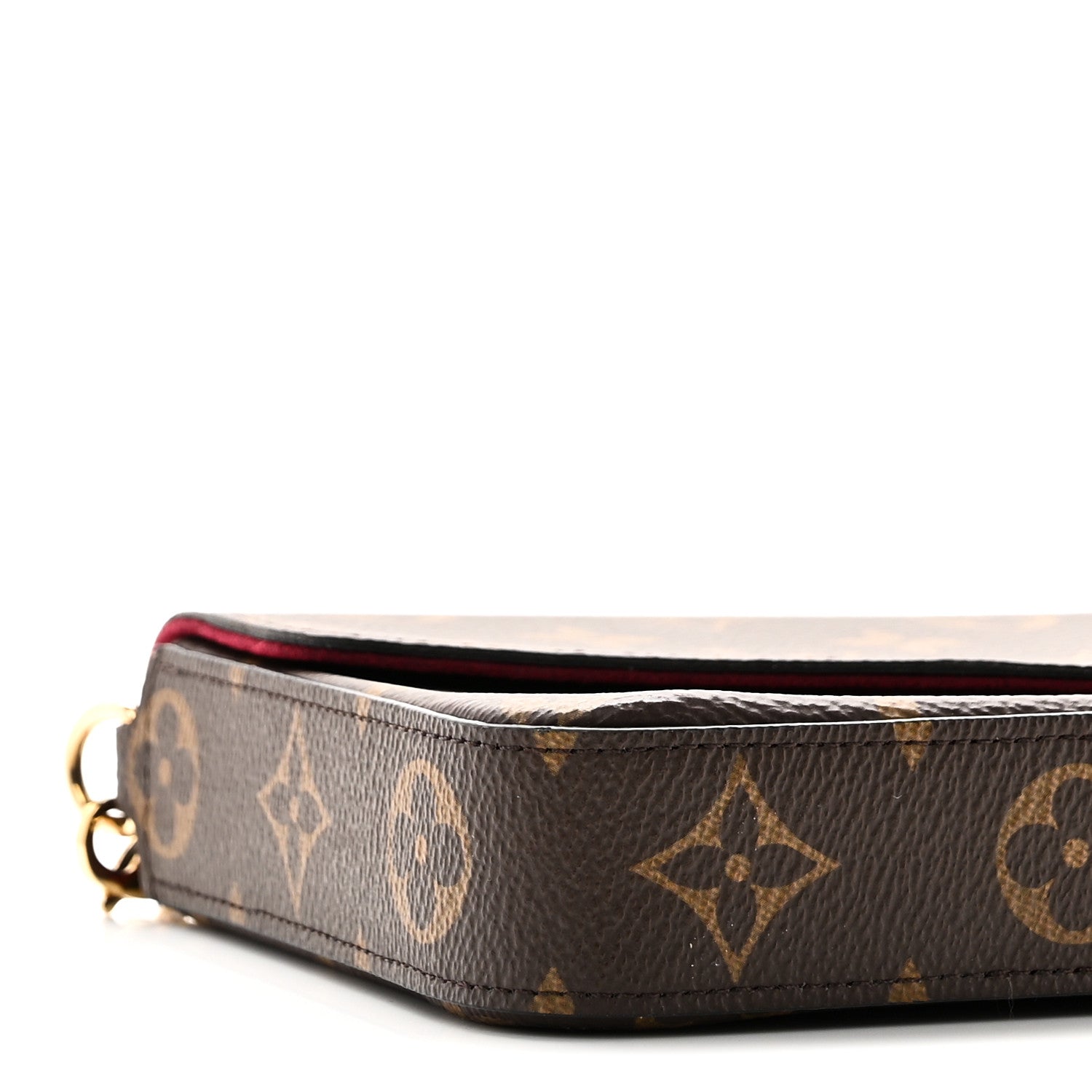 Louis Vuitton Monogram Pochette Felicie Chain Wallet Fuchsia 9 of 11