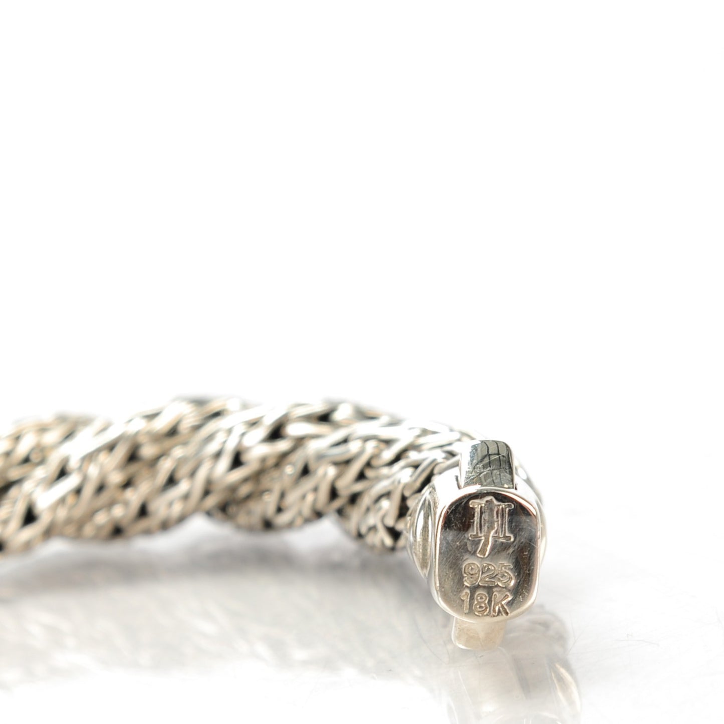 Sterling Silver 18K Yellow Gold Classic Chain Dot Bracelet