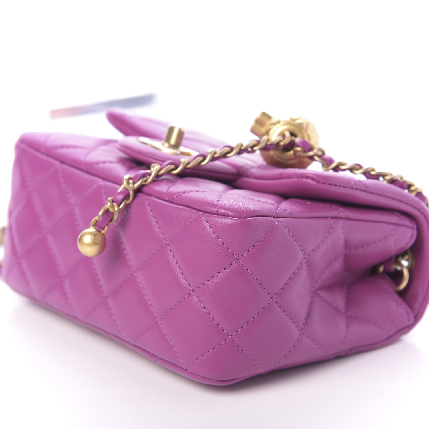 Chanel Lambskin Quilted Mini Pearl Crush Flap Violet 7 of 11