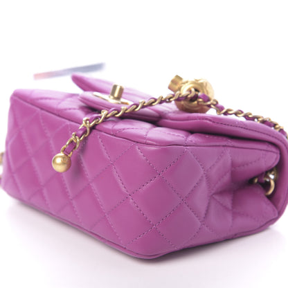 Chanel Lambskin Quilted Mini Pearl Crush Flap Violet 7 of 11
