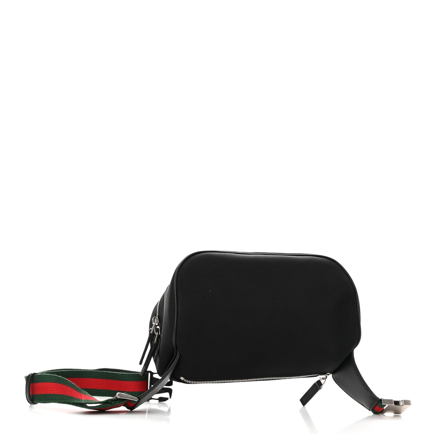 Techno Canvas Web Large Belt Bag Black