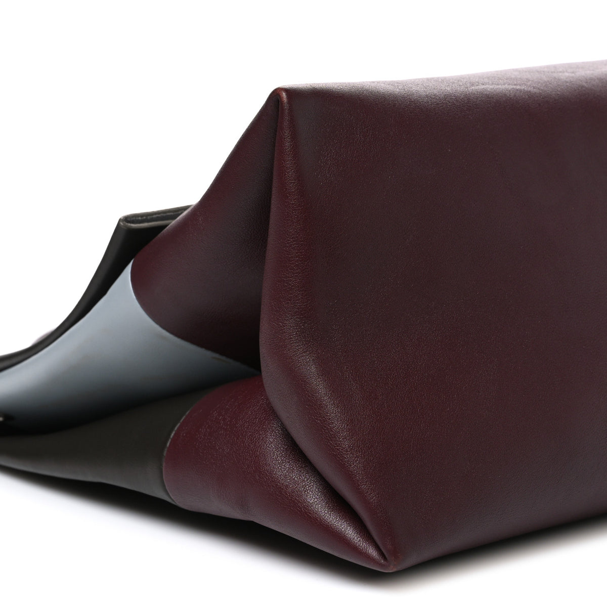 Celine Calfskin Tri-Color All Soft Shoulder Bag Burgundy 8 of 9