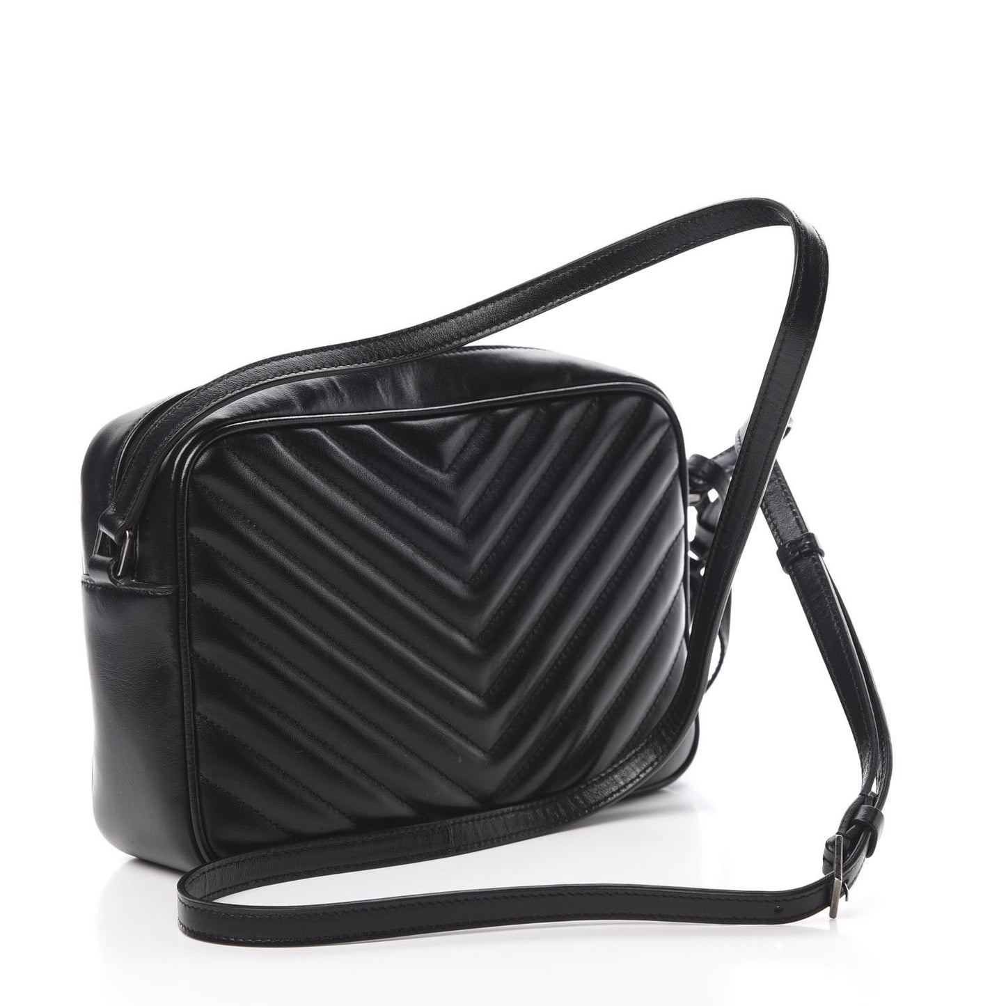 Calfskin Matelasse Monogram Lou Camera Bag Black