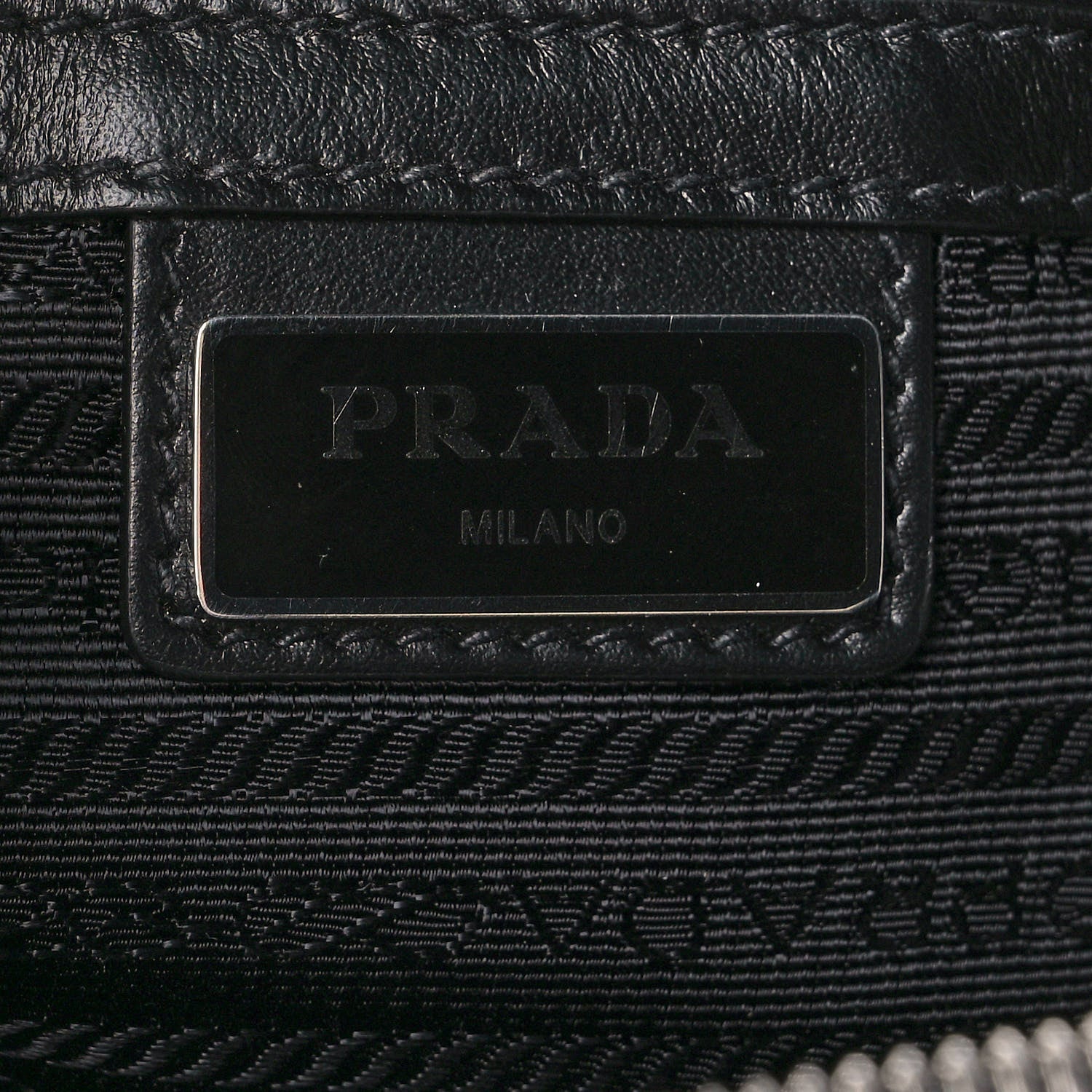 Prada Saffiano Zip Crossbody Bag Black 5 of 9