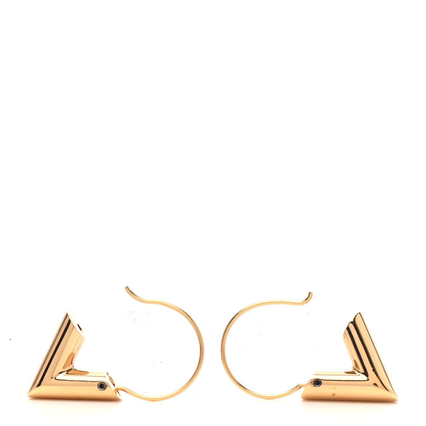 Brass Essential V Hoop Earrings Gold