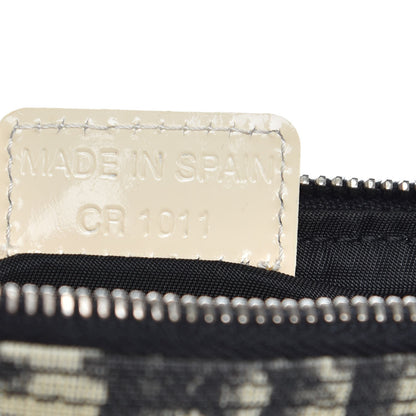 Christian Dior Monogram Mini Saddle Pochette White Black 7 of 9