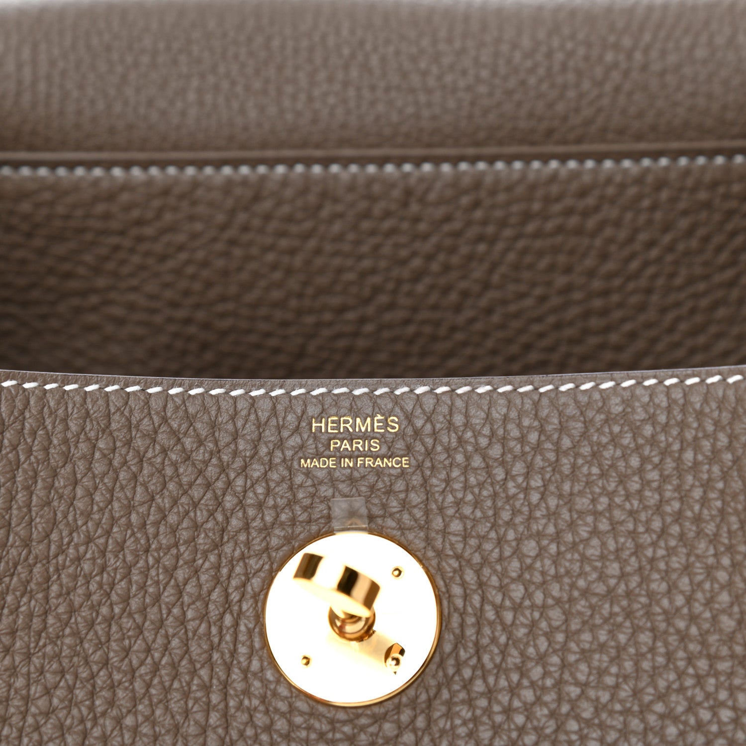 Hermes Taurillon Clemence Lindy 26 Etoupe 6 of 10