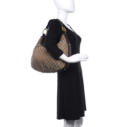 Gucci Monogram Medium Interlocking Hobo Dark Brown 2 of 12