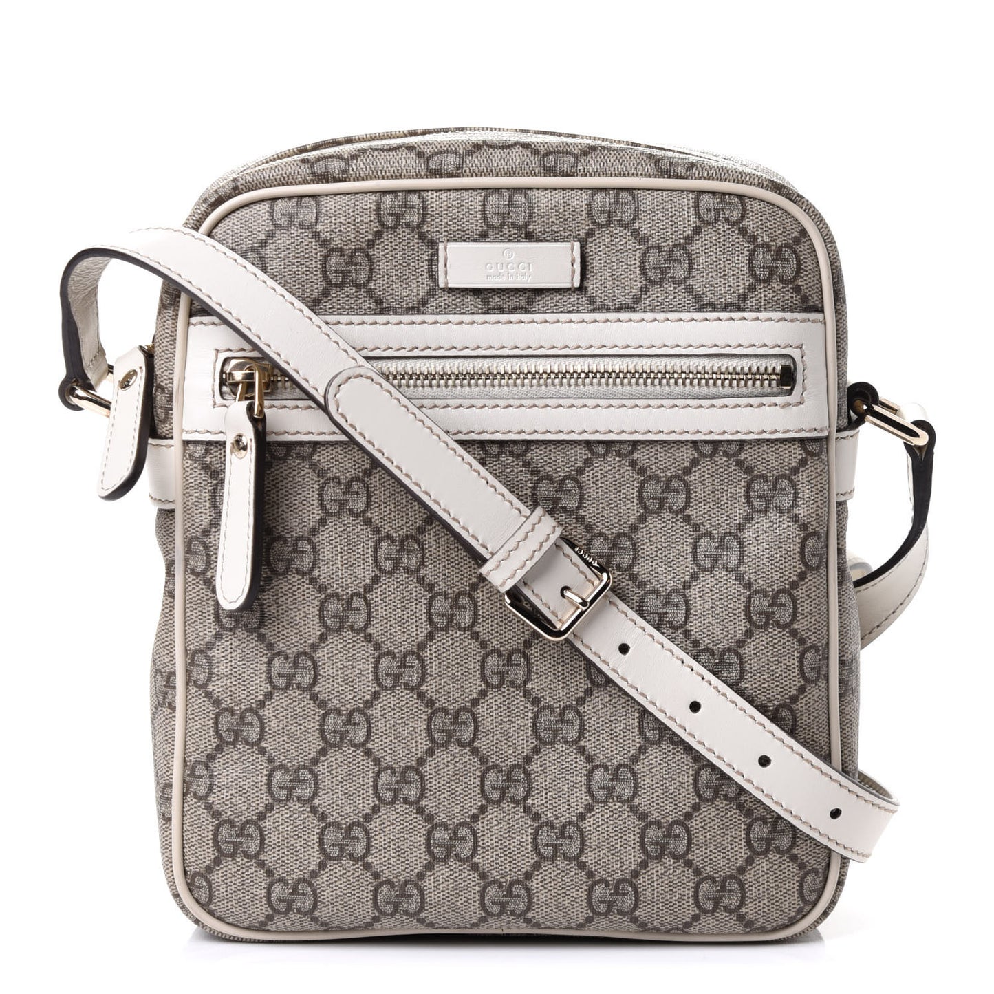 GG Plus Monogram Messenger Bag Off White