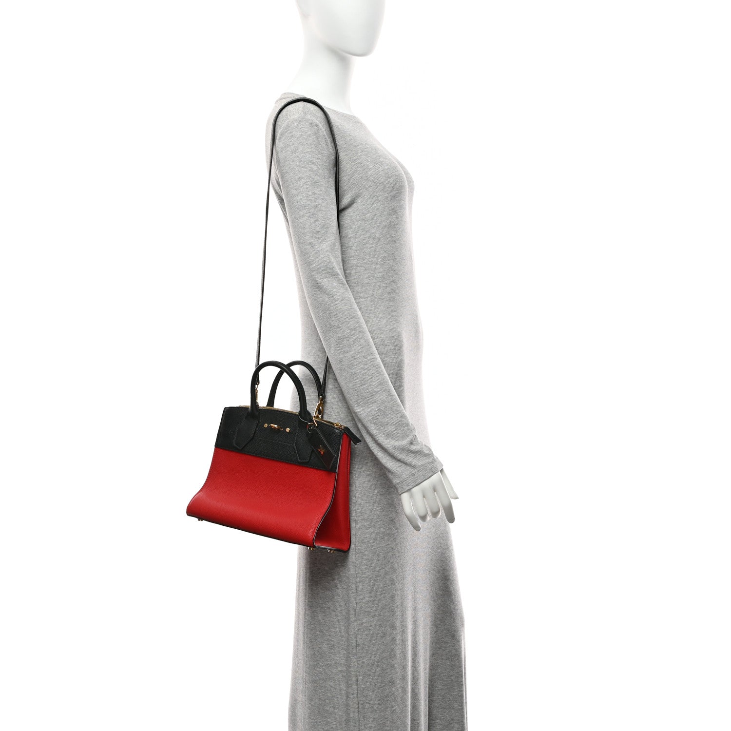 Louis Vuitton Taurillon City Steamer PM Black Rouge 2 of 10