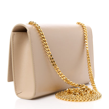 Saint Laurent Grain De Poudre Small Monogram Kate Satchel Dark Beige 3 of 12