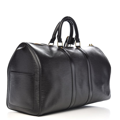 Louis Vuitton Epi Keepall 45 Black 3 of 15