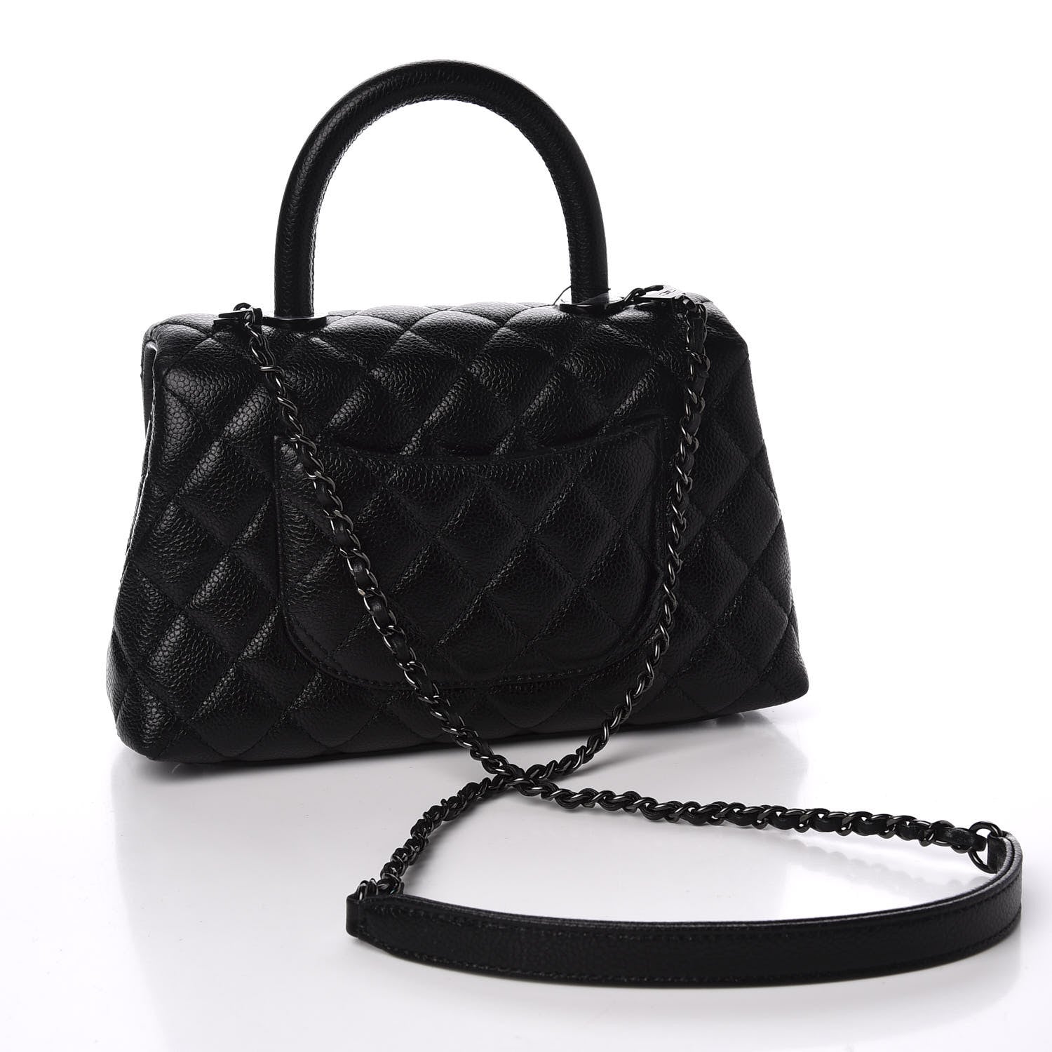 Chanel Caviar Quilted Mini Coco Handle Flap So Black 2 of 10