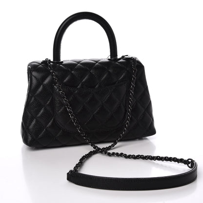 Chanel Caviar Quilted Mini Coco Handle Flap So Black 2 of 10