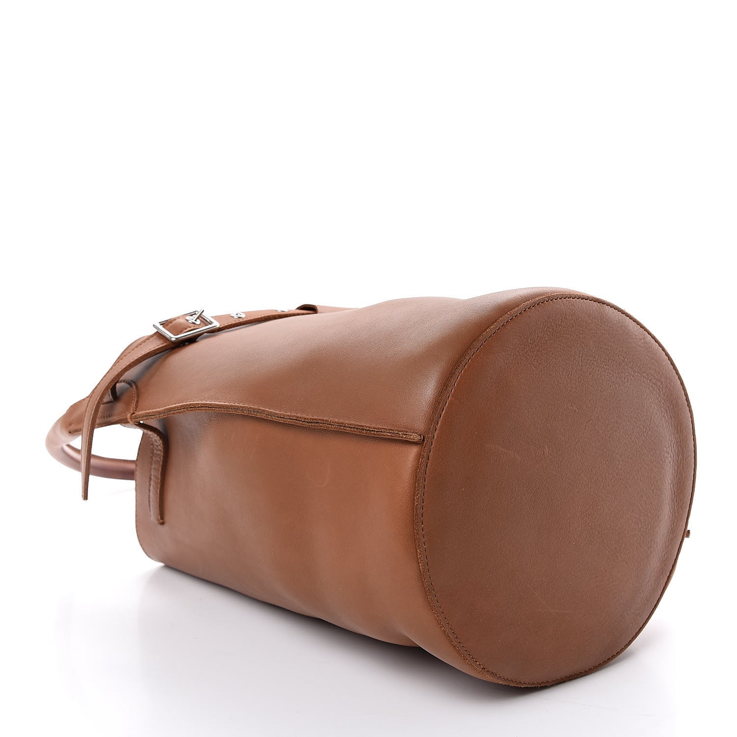 Soft Bare Calfskin Big Bag Bucket Tan