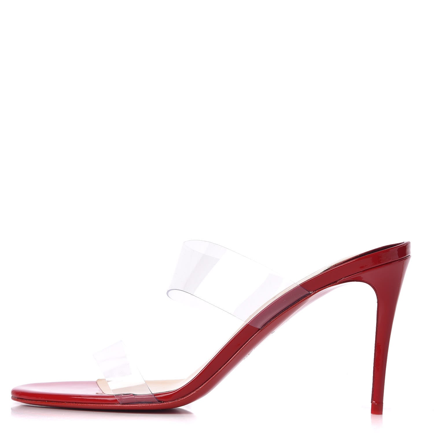 Christian Louboutin Patent PVC Just Nothing 85 Slide Sandals 39.5 Loubi 1 of 9
