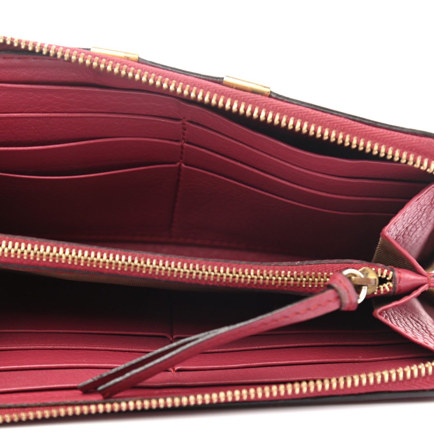 Chloe Grained Calfskin Marcie Long Zip Around Wallet Red 5 of 14