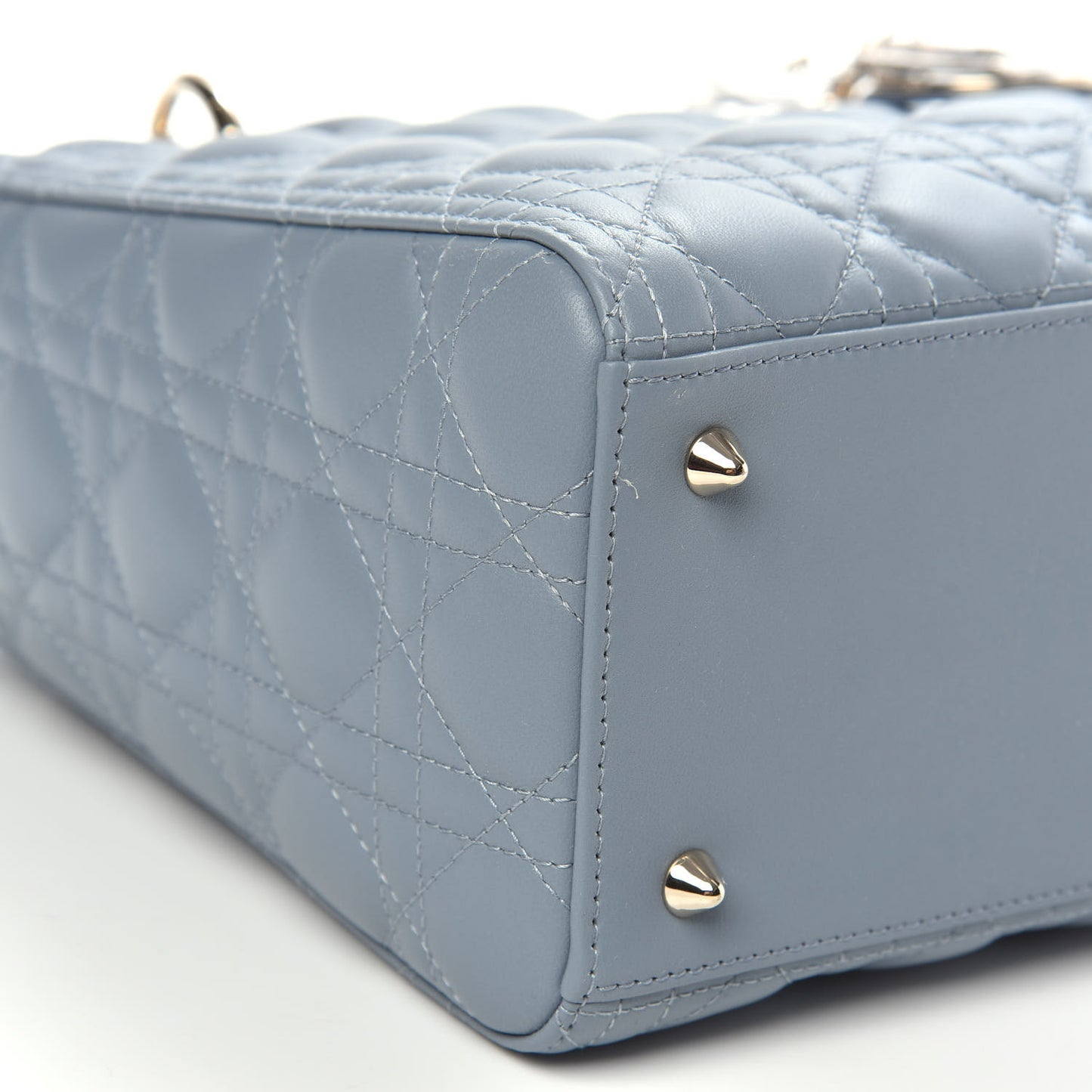 Lambskin Cannage Medium Lady Dior Cloud Blue