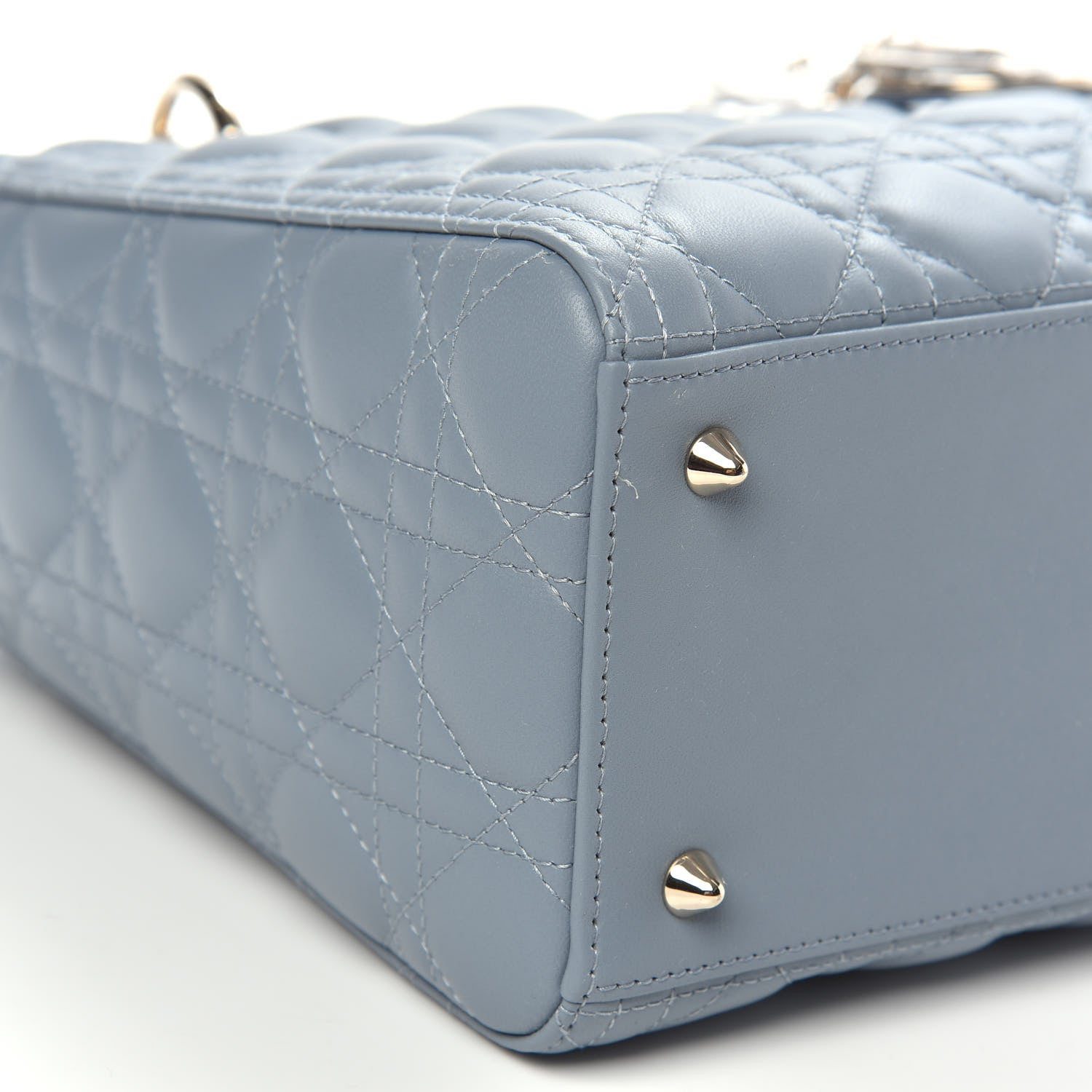 Christian Dior Lambskin Cannage Medium Lady Dior Cloud Blue 9 of 10