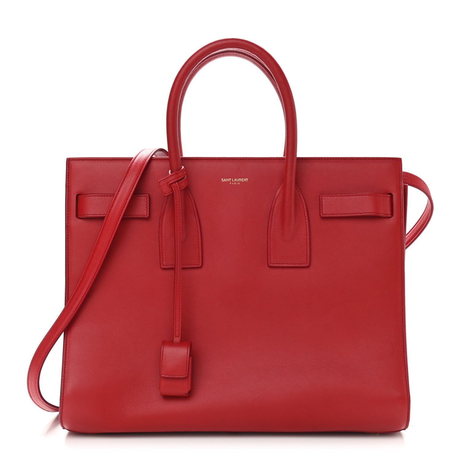 Saint Laurent Calfskin Small Sac De Jour Vermillion 1 of 12