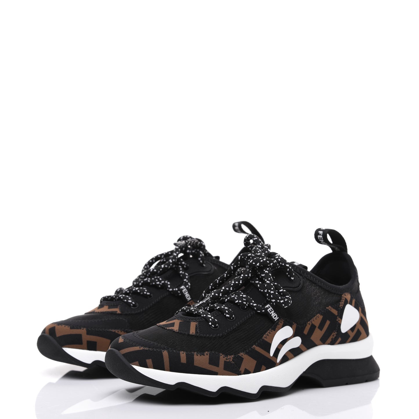 Technical Mesh Lycra FFreedom Patchwork Sneakers 35 Black Tobacco