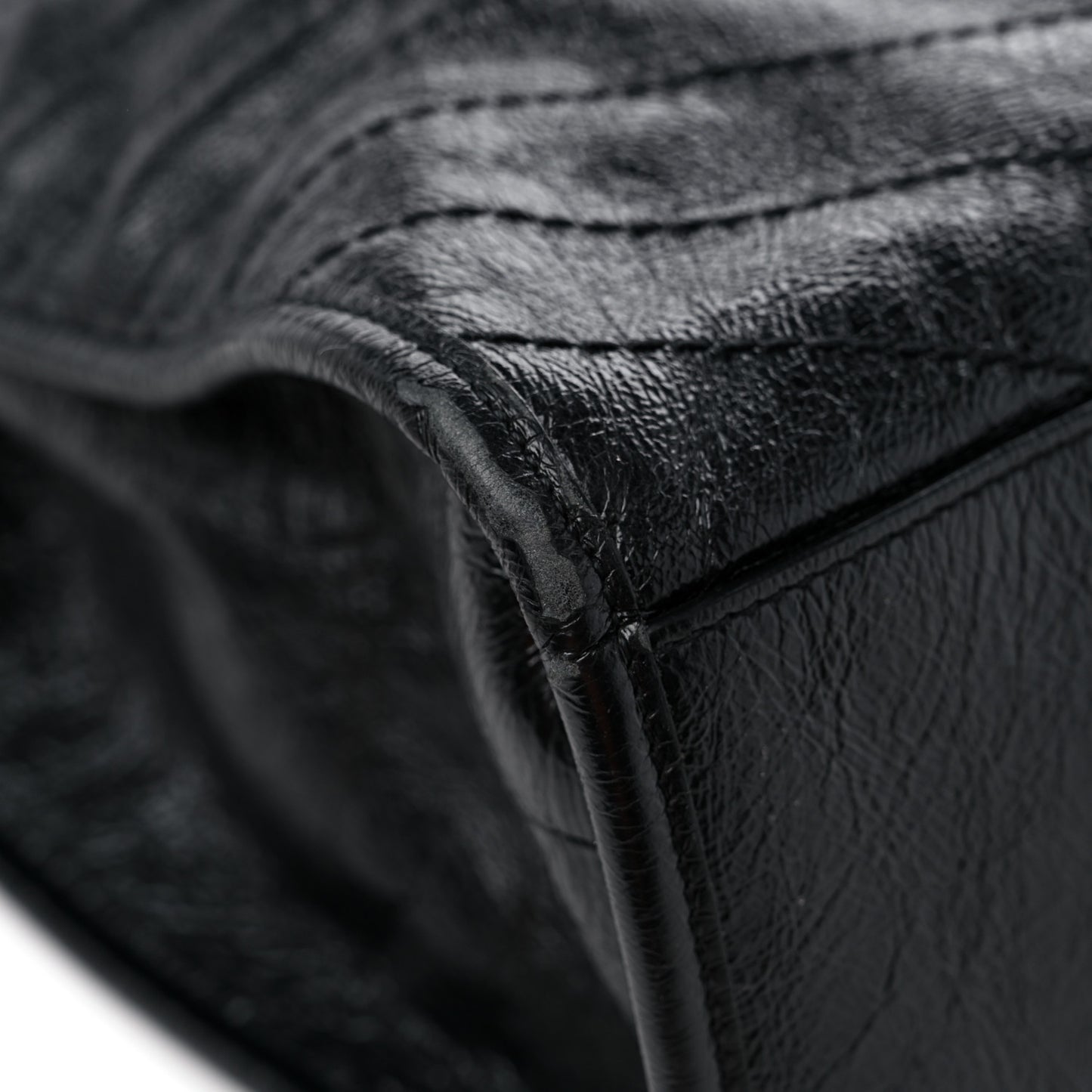 Crinkled Calfskin Matelasse Monogram Niki Shoulder Bag Black