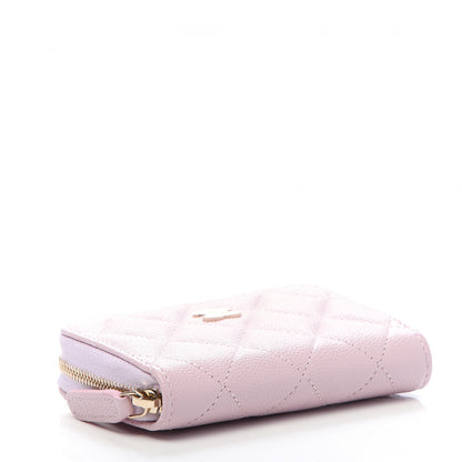 Chanel Caviar Quilted Zip Coin Purse Light Pink 3 of 9