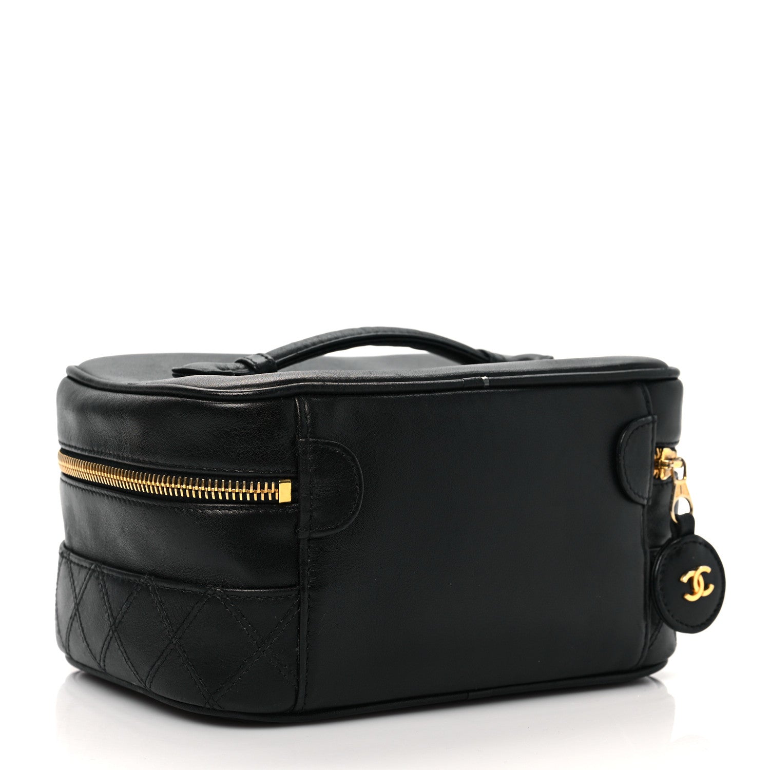 Chanel Lambskin Vanity Cosmetic Case Black 3 of 13