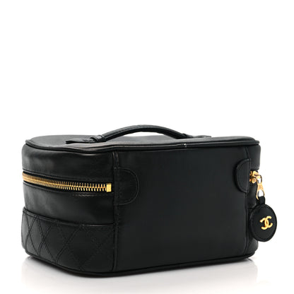 Chanel Lambskin Vanity Cosmetic Case Black 3 of 13