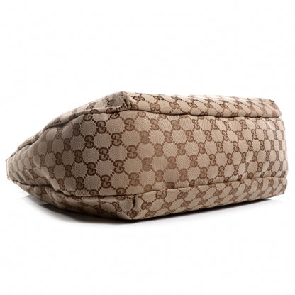 Gucci Monogram New Ladies Web Large Hobo Brown 4 of 7