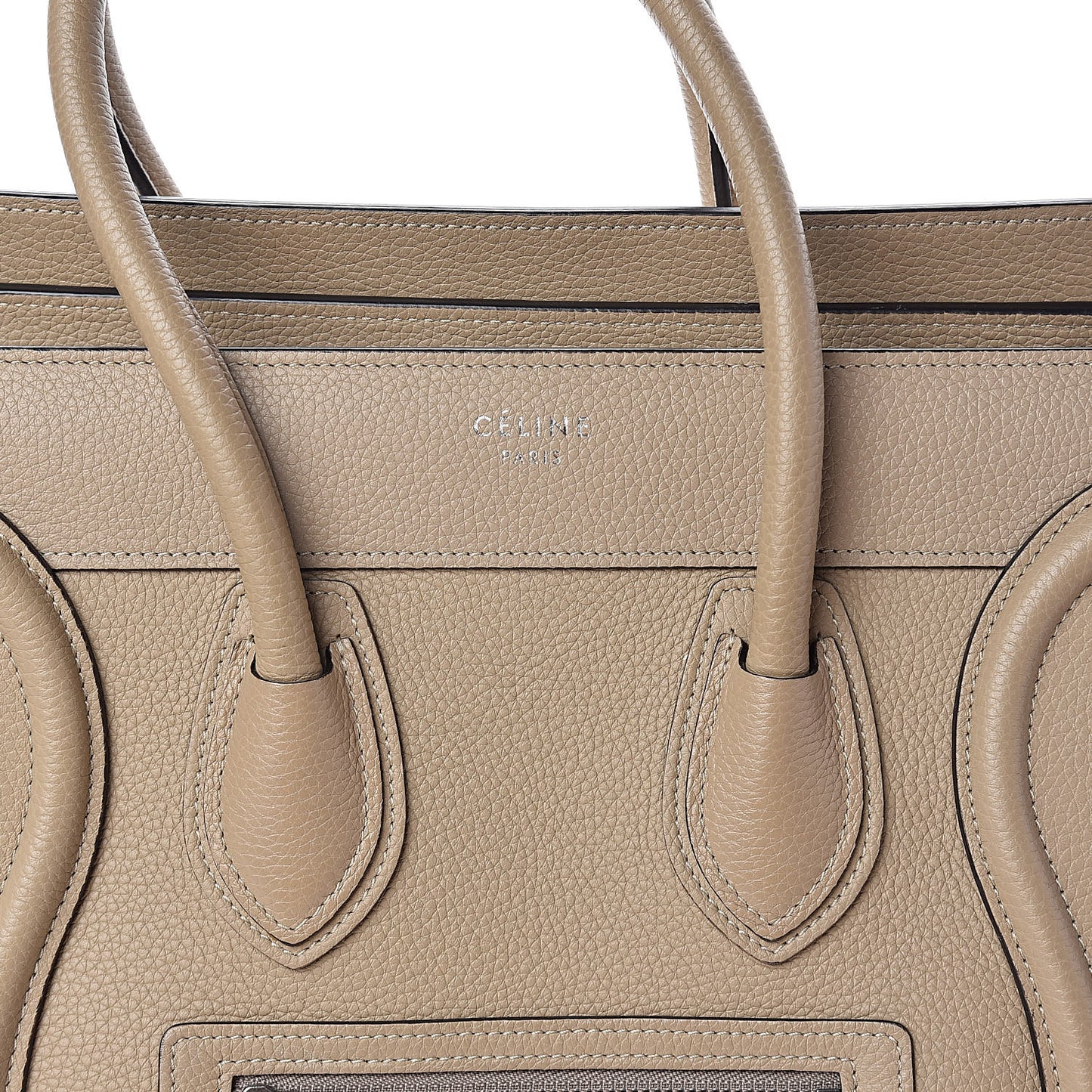 Drummed Calfskin Micro Luggage Dune