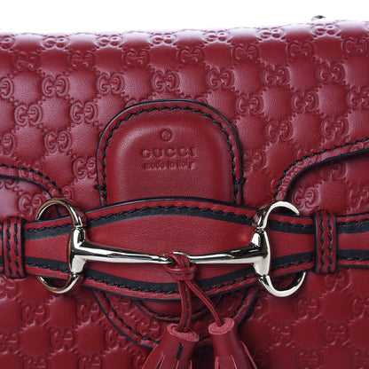 Gucci Soft Microguccissima Mini Emily Chain Shoulder Bag Rosso 9 of 11