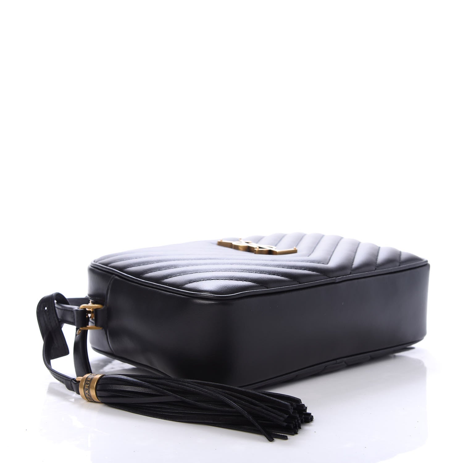 Saint Laurent Calfskin Matelasse Monogram Lou Camera Bag Black 3 of 9
