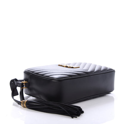 Saint Laurent Calfskin Matelasse Monogram Lou Camera Bag Black 3 of 9