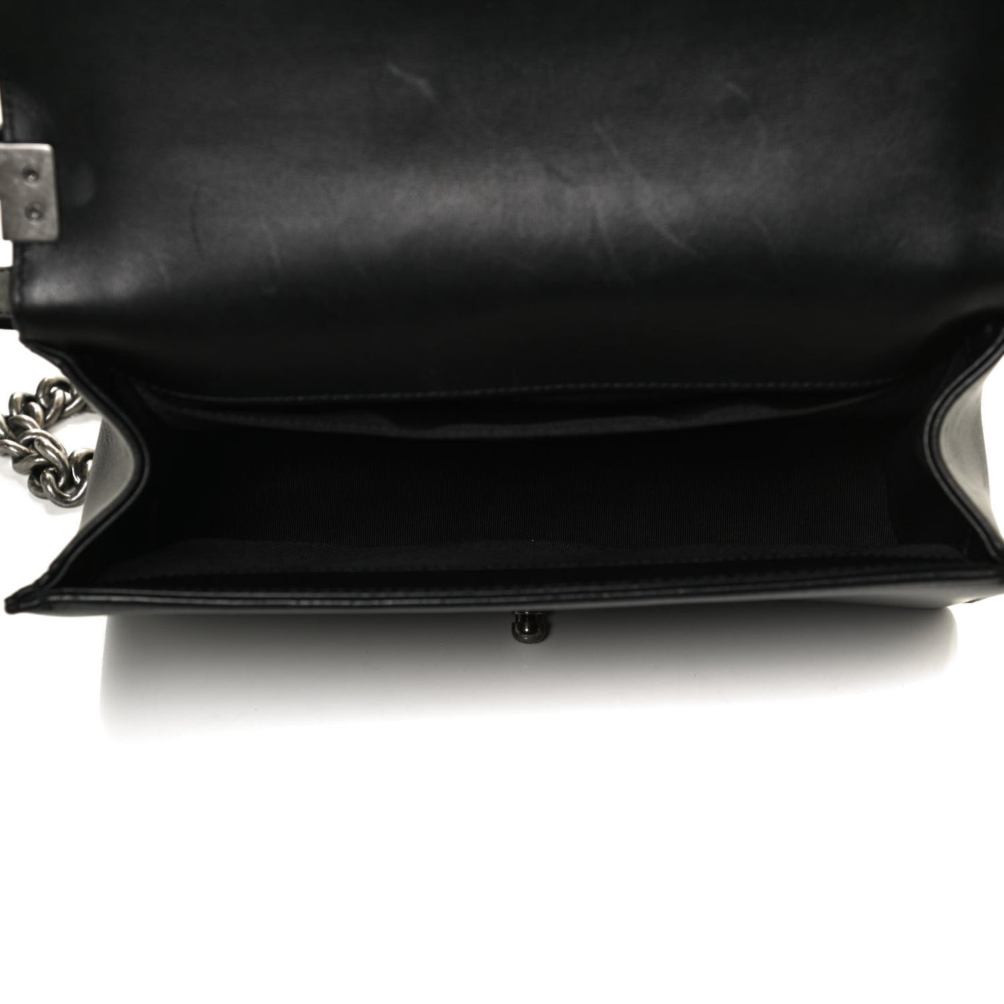 Lambskin Quilted Medium Boy Flap Black